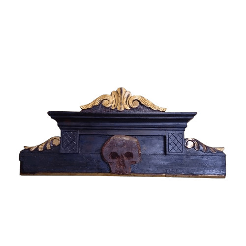 Wooden Frieze with Skull