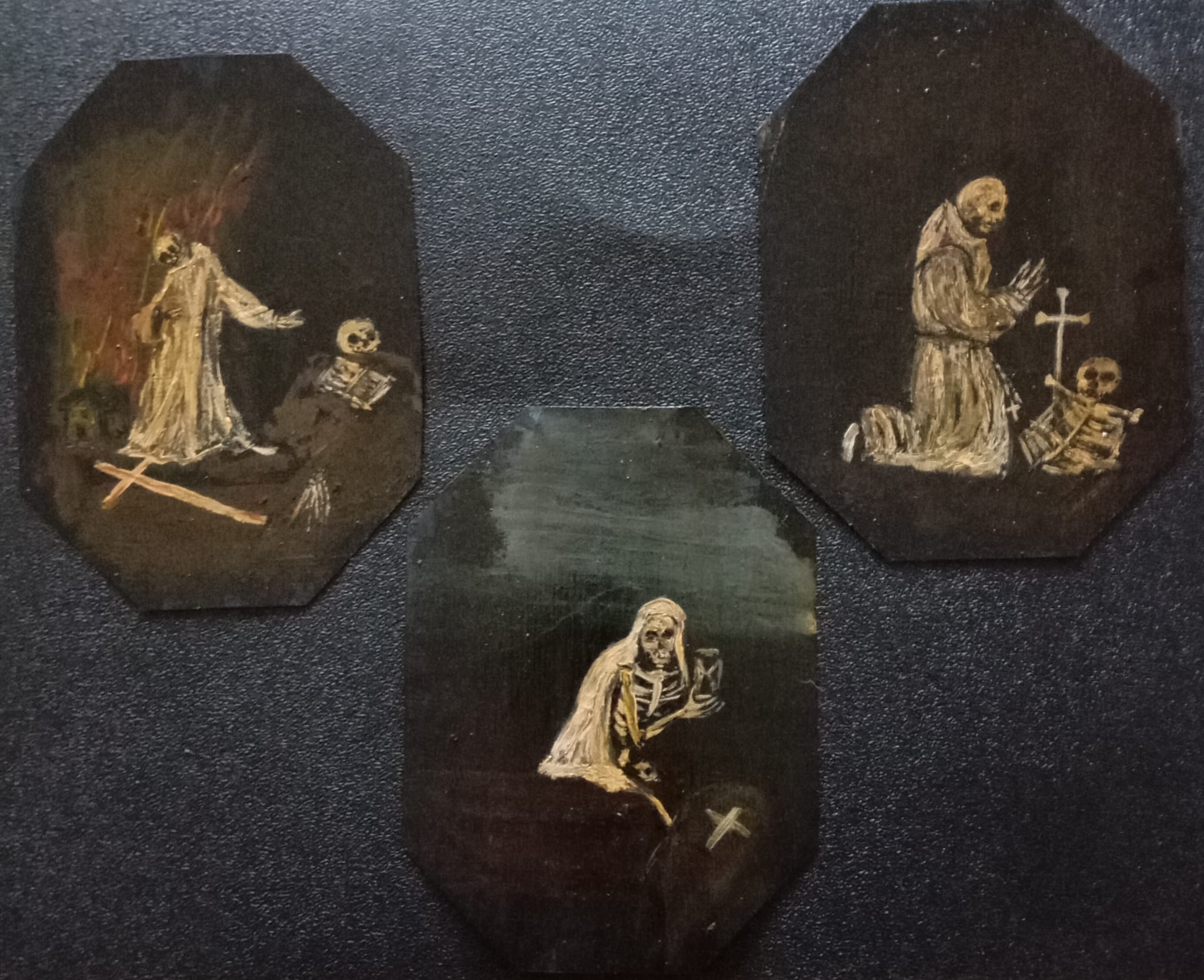 Memento mori paintings on copper