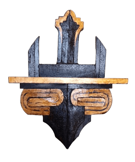 Carved Wooden Gothic Wall Shelf